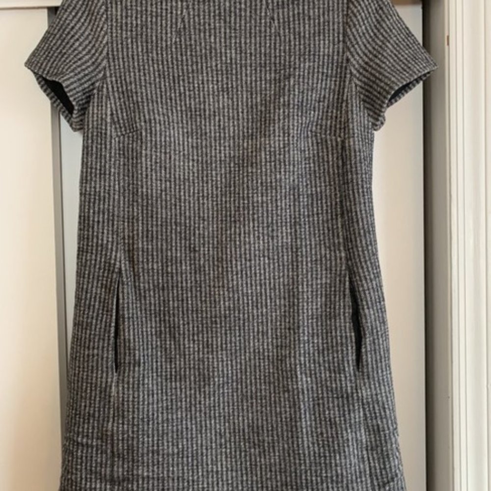 Theory Wool Shift Dress with Pockets - Picture 3 of 5
